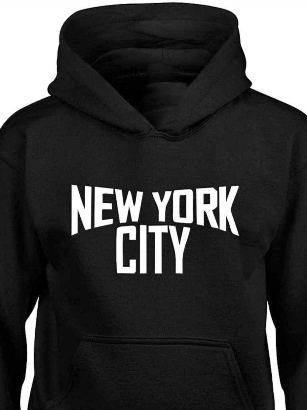 New New York City Black Hoodie Fleece Sweatshirt